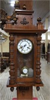 Acorn Applique Oak Cased Wall Clock.