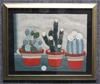 Felt Cactus Textile Art
