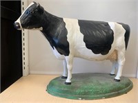 Vintage Holstein Concrete Cow Statue