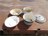 Various Porelain Bowls and Kettles