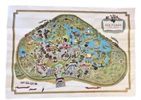 1962 Six Flags over Texas Dallas Map/Poster