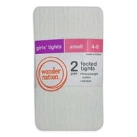 Wonder Nation Girls Cable Tights  2-Pack