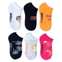 Justice  Girls No-Show Socks  6-Pack  Sizes M-L