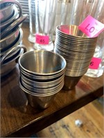 LOT OF STAINLESS STEEL SAUCE CUPS