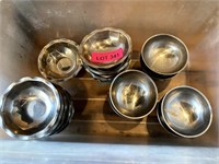 LOT OF STAINLESS STEEL SUNDAE DISHES