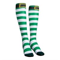 Way to Celebrate Green Stripe Sock  1 Pack