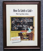 1951 Disney Production "How to Catch a Cold" Litho