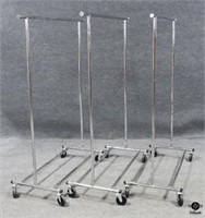 Metal Collapsible Rolling Clothes Racks / 3pc