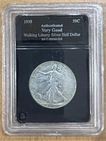 1935 U.S. Silver Half Dollar -Walking Liberty