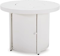 Signature Design Fire Pit Table  White  by Ashley
