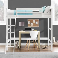 Dorel Living Twin Loft Bed  White  DL2906W-DC