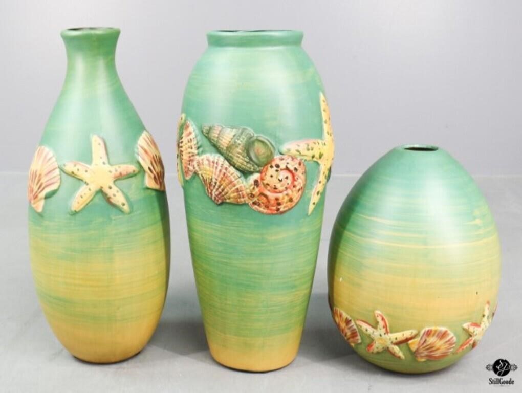 Ceramic Vases / 3 pc