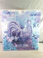 New in Box Decorative Garden Rooster, Box