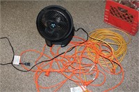 FAN AND EXTENSION CORDS