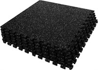0.56 Thick SUPERJARE Gym Mats  24x24in B/W
