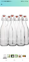 Flip Top Glass Bottle 1 Liter / 33 fl. Oz. Pack of