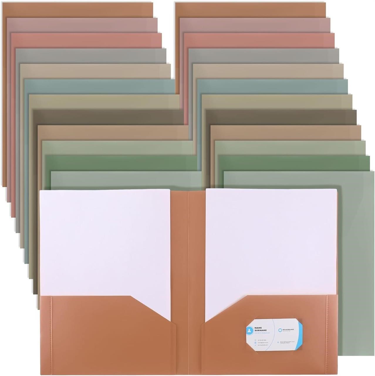 Eersida 48pk 2 Pocket A4 Folders  12 Colors