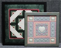 Quilted Textile Art Panels / 2pc