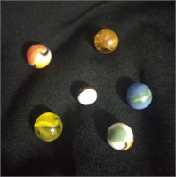 (6) Vintage Marbles