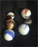 (6) Vintage Marbles