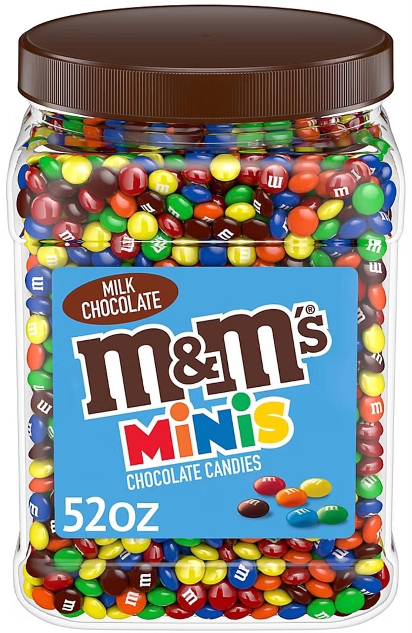 M&M'S Minis Milk Chocolate Candy, 52 oz.