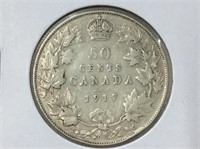 1917 (f15) Canadian Silver 50 cent