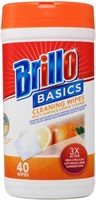 12 pk - Brillo Basics Citrus Cleaning Wipes