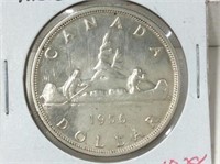 1956 (ms60) Canadian Silver dollar