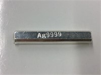 50 Gram 999 Fine Silver Bar Unique Shape