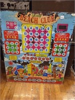 Vintage Bally Beach Club Pinball Machine Glass
