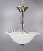 Hanging Pendent Light w/Alabaster Style Glass