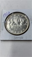 1960 Canadian silver dollar