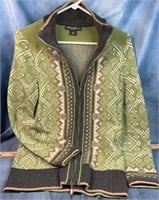 Eddie Bauer Merino Wool Full Zip Sweater, Medium