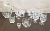Lot of Crystal Brandy Snifters, Cordial Glasses,