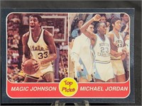 Michael Jordan & Magic Johnson Trading Card Top