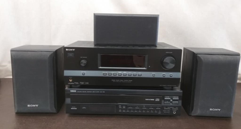 Sony & Yamaha Stereo Components-Disc Player,