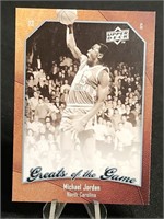 Michael Jordan Basketball Card Upper Deck Greats