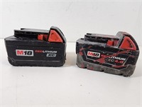 GUC Milwaukee M18 Batteries (cosmetically ugly) x2