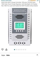 OOYCYOO MPPT Charge Controller 100 amp