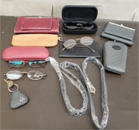 Lot of Wallets, Cigarette Pouch, Reading Glasses