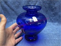 Pilgrim Glass blue vase (smaller)