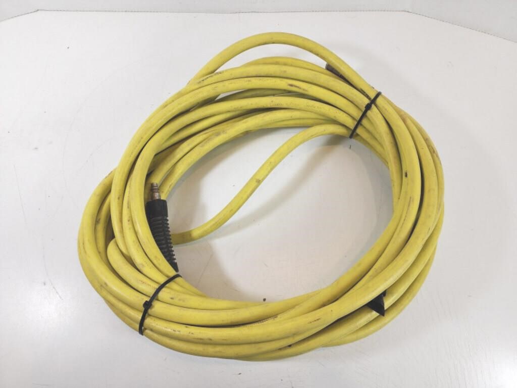 GUC Yellow 50FT Air Hose Unknown PSI, Used & Works