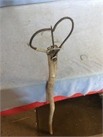 Vintage Wood & Metal Smelt Fishing pole/Spear/Ice