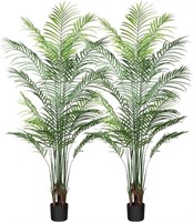Crosofmi Artificial Areca Palm Plant 6 Ft