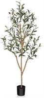 Kazeila Artificial Olive Tree 4ft Tall Faux