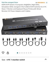 HDMI KVM Switch 4 Computers