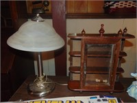 Table Lamp & Mini Hanging Curio Type  Shelf