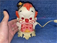 Vtg Aladdin Giftware circus clown nightlight-works