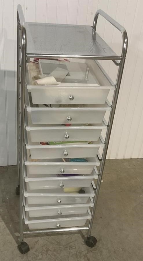 Rolling Craft Cart With Content