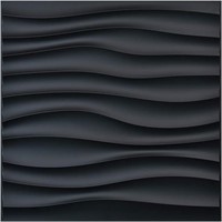 Art3d Pvc Wave Panels, Interior Wall Decor, Black